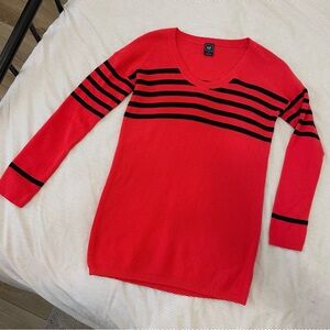 GAP MATERNITY Y2K Red & Blue Striped Wool Blend Waffle Knit Sweater, size M‎